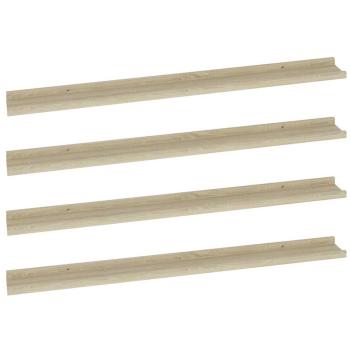 Wandregale 4 Stk. Sonoma-Eiche 100x9x3 cm