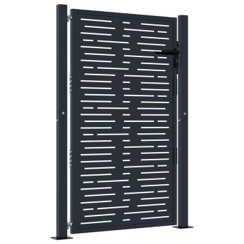 Gartentor Anthrazit 100x150 cm Stahl Quadratisches Design