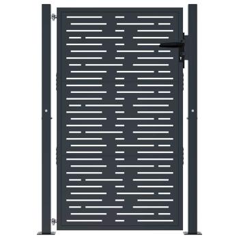 Gartentor Anthrazit 100x150 cm Stahl Quadratisches Design