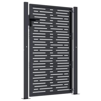 Gartentor Anthrazit 100x150 cm Stahl Quadratisches Design