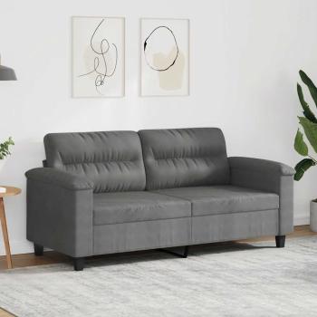 ARDEBO.de - 2-Sitzer-Sofa Dunkelgrau 140 cm Mikrofasergewebe