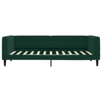Tagesbett Ausziehbar Dunkelgrün 90x200 cm Samt
