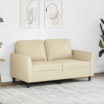 ARDEBO.de - 2-Sitzer-Sofa Creme 120 cm Kunstleder