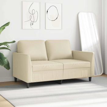2-Sitzer-Sofa Creme 120 cm Kunstleder