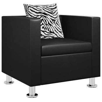 Sessel Schwarz Kunstleder