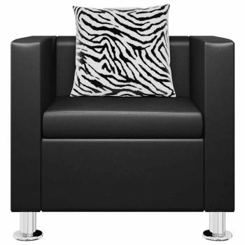 Sessel Schwarz Kunstleder