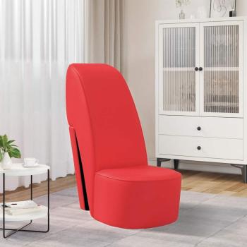 ARDEBO.de - Stuhl in Stöckelschuh-Form Rot Kunstleder