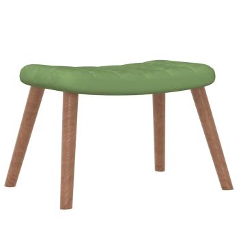 Relaxsessel mit Hocker Hellgr?n Samt