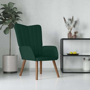 ARDEBO.de - Relaxsessel Dunkelgrün Samt