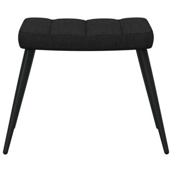 Relaxsessel mit Hocker Schwarz Stoff