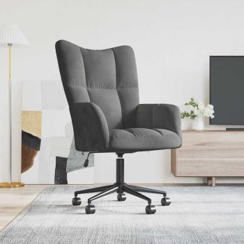 ARDEBO.de - Relaxsessel Dunkelgrau Samt
