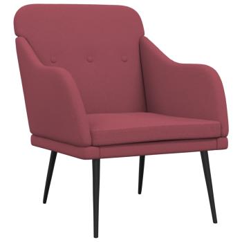 Sessel Weinrot 63x76x80 cm Stoff