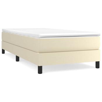 Boxspringbett mit Matratze Creme 80x200 cm Kunstleder