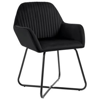 Esszimmerst?hle 6 Stk. Schwarz Samt
