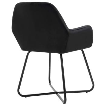 Esszimmerst?hle 6 Stk. Schwarz Samt
