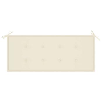 Klappbare Gartenbank mit Auflage 118 cm Bambus