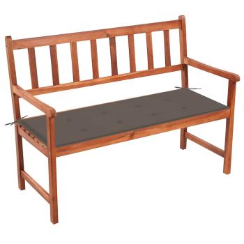 ARDEBO.de - Gartenbank mit Auflage 120 cm Massivholz Akazie
