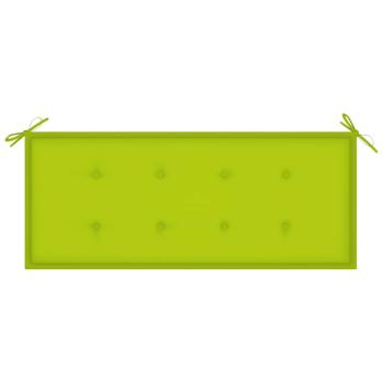 Stapelbare Gartenbank mit Auflage 128,5 cm Massivholz Teak