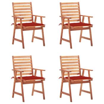 ARDEBO.de - Garten-Essstühle 4 Stk. mit Kissen Massivholz Akazie