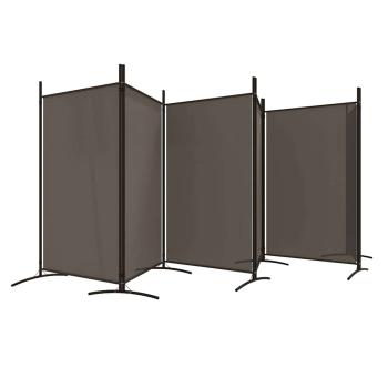 6-tlg. Paravent Anthrazit 520x180 cm Stoff
