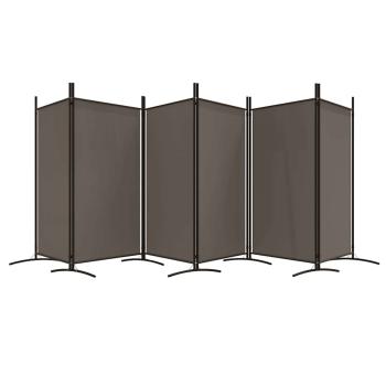 6-tlg. Paravent Anthrazit 520x180 cm Stoff