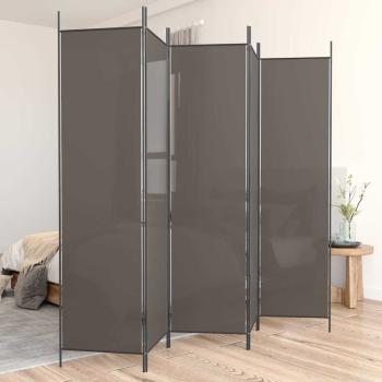 ARDEBO.de - 5-tlg. Paravent Anthrazit 250x200 cm Stoff