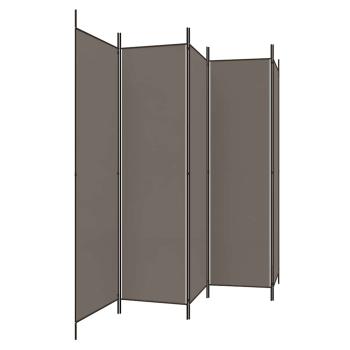5-tlg. Paravent Anthrazit 250x200 cm Stoff