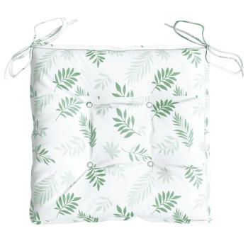 Stuhlkissen 4 Stk. Blattmuster 50x50x7 cm Oxford-Gewebe