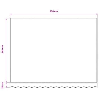 Ersatzstoff für Markise Burgunderrot 350x250 cm Polyester