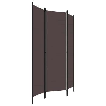 3-tlg. Raumteiler Braun 150x180 cm