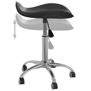 Friseur Rollhocker Schwarz Kunstleder