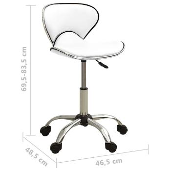 Friseur Rollhocker Weiß Kunstleder