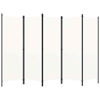 ARDEBO.de - 5-tlg. Raumteiler Wei? 250x180 cm