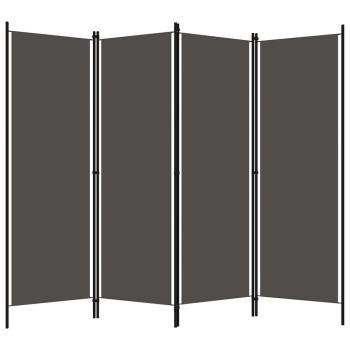 4-tlg. Raumteiler Anthrazit 200x180 cm