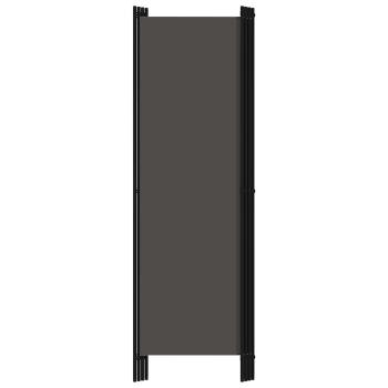 4-tlg. Raumteiler Anthrazit 200x180 cm