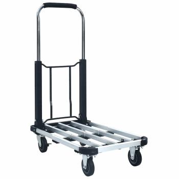 ARDEBO.de - Transportwagen Klappbar 150 kg Aluminium Silbern