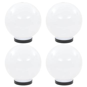 ARDEBO.de - LED-Gartenleuchten 4 Stk. Kugelförmig 20 cm PMMA