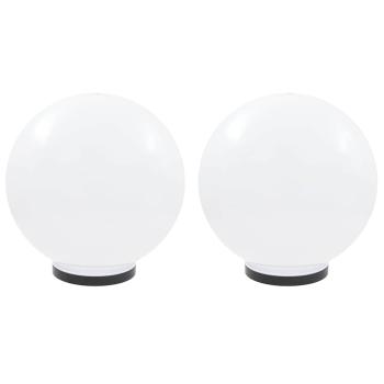 LED-Gartenleuchten 2 Stk. Kugelförmig 40 cm PMMA
