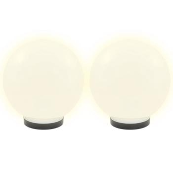 LED-Gartenleuchten 2 Stk. Kugelförmig 25 cm PMMA