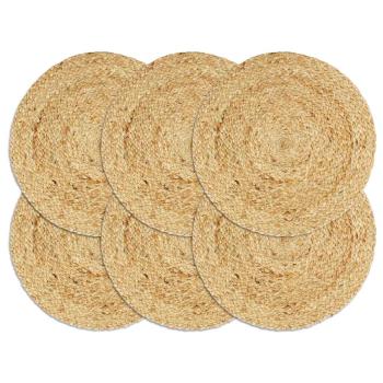 ARDEBO.de - Tischsets 6 Stk. Natur 38 cm Rund Jute
