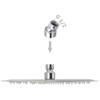 Regenbrause Edelstahl 25 cm Rund