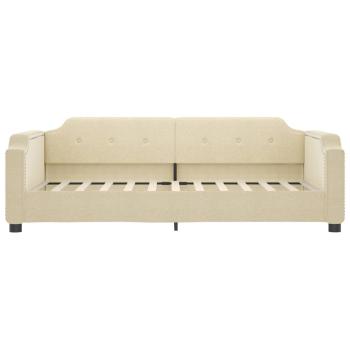 Tagesbett Creme 90x200 cm Stoff
