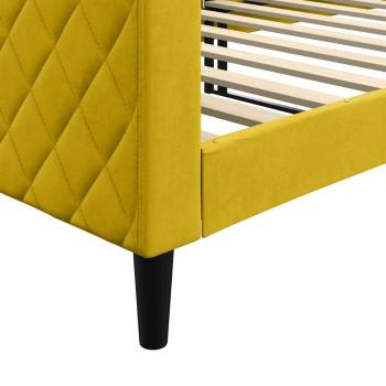 Tagesbett Gelb 90x200 cm Samt