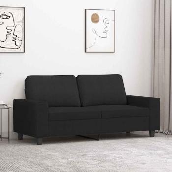 ARDEBO.de - 2-Sitzer-Sofa Schwarz 140 cm Stoff
