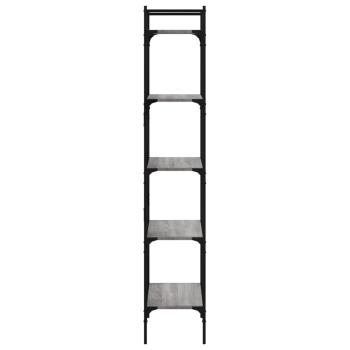 B?cherregal 5 F?cher Grau Sonoma 56x31,5x174 cm Holzwerkstoff
