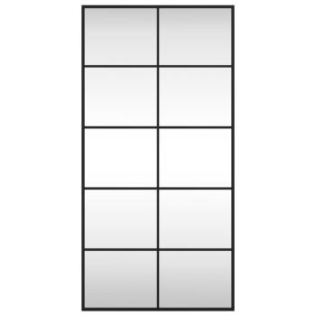 Wandspiegel Schwarz 50x100 cm Rechteckig Eisen