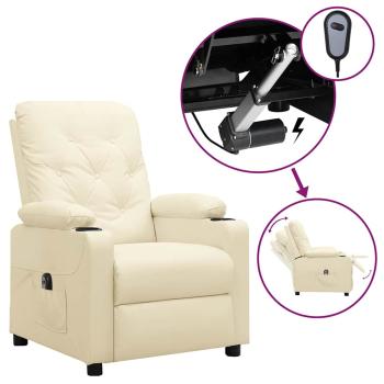 ARDEBO.de - Relaxsessel Elektrisch Creme Kunstleder
