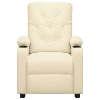 Relaxsessel Elektrisch Creme Kunstleder