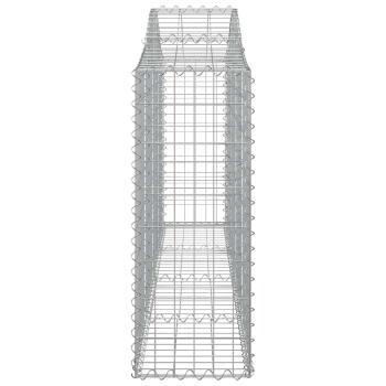 Gabionen mit Hochbogen 8 Stk. 200x30x80/100 cm Verzinktes Eisen