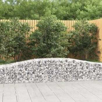 ARDEBO.de - Gabionen mit Hochbogen 10 Stk. 400x50x40/60cm Verzinktes Eisen